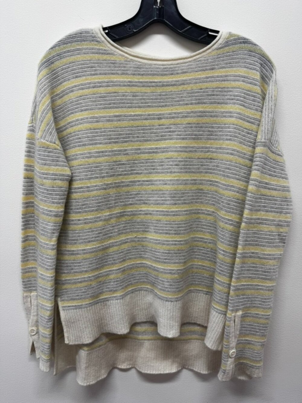 Anthropologie Charli Womens 100% Cashmere Striped Preppy Sunshine Sweater - S